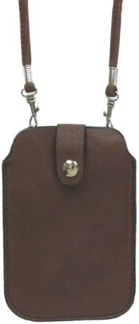 Leather Neck Pouch for Phone (Style 2) - Yellow