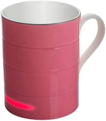 NEW Glowstone Smart Mug 2 - 1 hr Continuous Heat, Fine Bone China, 12.5 Oz, Dishwasher Safe, Wireless Charging, Self Heating - Fully Automatic Heated Coffee Mug u2013 Improved Design (Honeycomb)