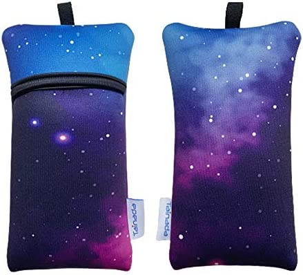 Tainada Shockproof Smartphone Neoprene Sleeve Carry Bag Pouch with Neck Lanyard & Carabiner for iPhone 11/12, 11 Pro Max, XR, Xs Max, Samsung S20, A51, Google Pixel 4a, 5 (Heart Pattern Black)