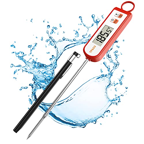 Instant Read Meat Thermometer Digital Food Thermometer Cooking Thermometer Instant Read Meat Thermometer Candy Thermometer with Fahrenheit/Celsius(℉/℃) Switch for Food Meat Grill BBQ Milk by DWEPTU