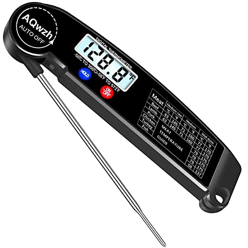 AQwzh PRO Meat Thermometer, Digital Instant Read Thermometer,Digital Meat Thermometer, Food Thermometer,Candy Thermometer, for Kitchen BBQ Grill Smoker Meat Coffee Oil Milk Yogurt