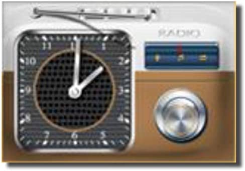 환합 무역 탁상시계 멋쟁이 아날로그 80'Sclock 앤틱 라디오 브라운