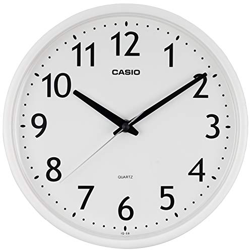 CASIO 카시오 벽시계 화이트 직경 25.4cm 아날로그 IQ-58-7JF