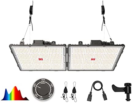 Grow Light Full Spectrum Groplanner GP 1500 3x3ft Growing Lights Smart Grow Light 756pcs LEDs, Daisy Chain Dimmable 1500w Grow Lights for Indoor Plants Seeding Veg