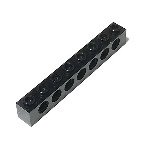 LEGO 블록 정품 부품 <테크닉 블록> 1x8 with Hole (1개, Black)