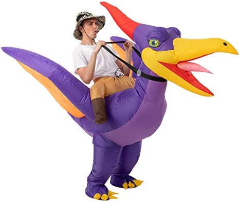 Spooktacular Creations Inflatable Halloween Costume Ride A Dinosaur Ride On Inflatable Costume - (Pteranodon) Adult One Size