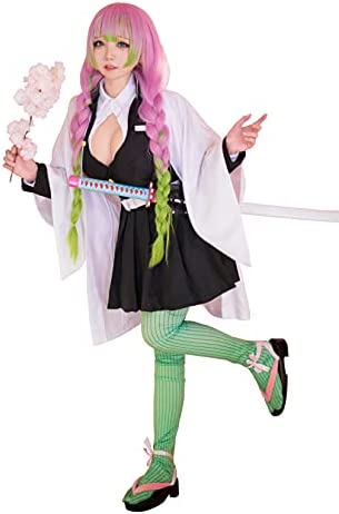 Anime Cosplay Costume TKanroji Mitsuri Anime Cosplay Outfit Halloween Kimono Cloth
