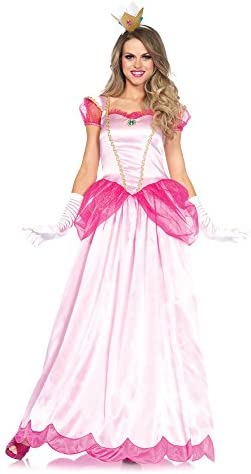 Leg Avenue Womens 2 Pc Classic Pink Princess Costume with Satin Gown, Crown Headband