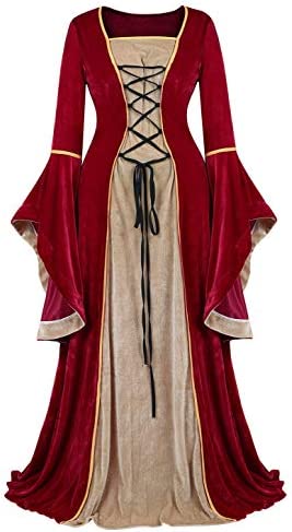 Haorugut Renaissance Dress Women Medieval Dress Renaissance Costumes for Women Fairy