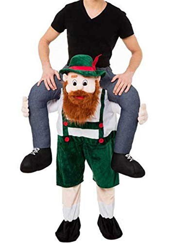 Oktoberfest Beer Guy Shoulder Carry Mascot Costume Ride On Halloween Christmas Party Dress