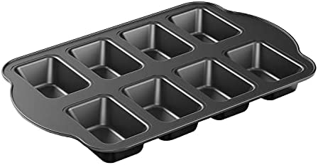2팩 Non-Stick 미니 Loaf Pan Carbon Steel 베이킹 Bread 8-Cavity