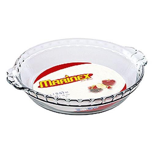 Marinex Glass Fluted Pie Dish 9-Inch