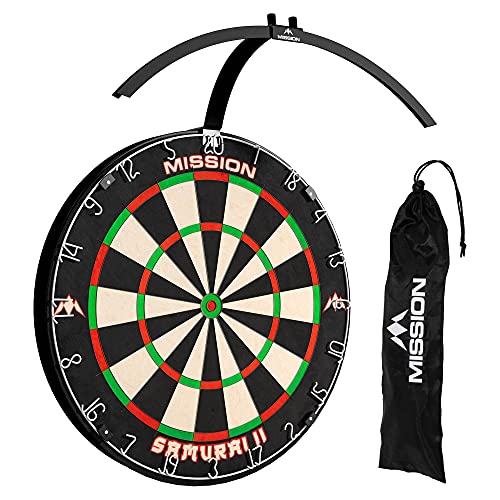 Mission Darts TOR100 Torus 100 다트보드 LED 폴딩 Portable Travel Lighting System Sand Blasted Black