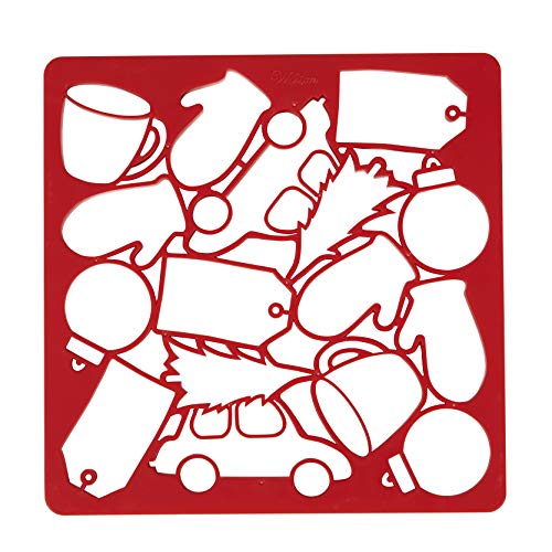쿠키커터 Wilton Holiday Multi-Cookie Cutter Sheet, Red