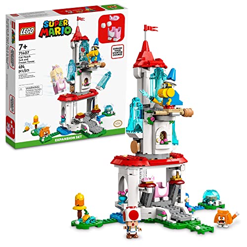 레고 Super Mario Cat Peach Suit Frozen Tower Expansion 세트 71407 빌딩 토이 494 Pieces