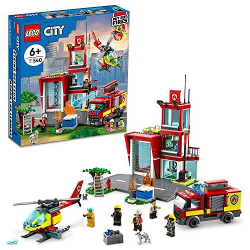 레고 시티 Fire Station 60320 빌딩 토이 세트 540 Pieces