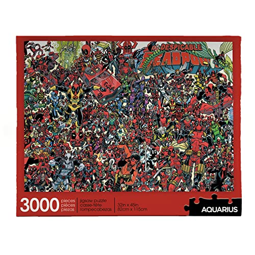 Aquarius 마블 퍼즐 Deadpool 3000 피스 직소 - Officially Licensed Merchandise Collectibles Glare Free Precision Fit 32 x 45 Inches