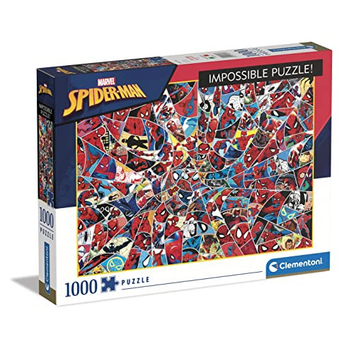 Clementoni 39657 Spider-Man Impossible 마블 Spiderman 1000 피스 Made Italy 직소 퍼즐 성인 Multicolor Medium pezzi
