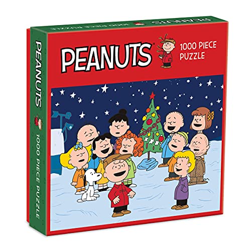 Galison Charlie Brown Peanuts 크리스마스 1000 피스 직소 퍼즐 Families Holiday Festive Themes