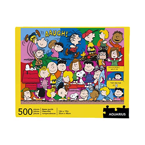 Aquarius Peanuts Gang 직소 퍼즐 500 피스 Collectibles Glare Free Games 14 x 19 Inches
