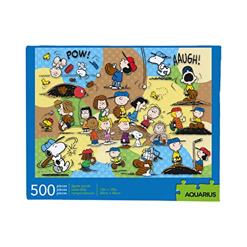 AQUARIUS Peanuts Baseball 퍼즐 500 피스 직소 - Officially Licensed Merchandise Collectibles Glare Free Precision Fit 14 x 19 Inches