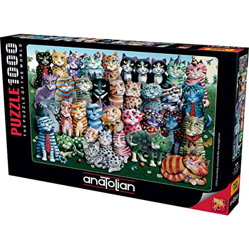 Anatolian 1000Piece 직소 퍼즐 - Cat Family Reunion Multicolor