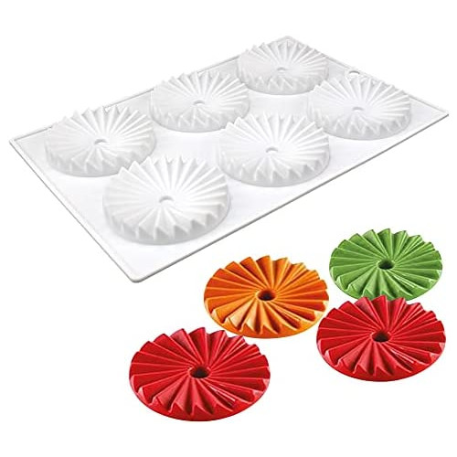 3D프렌치 무스 실리콘 몰드 DIY디저트 케익 베이킹 soap 캔들 양초 6 혈종이접기