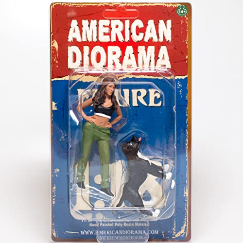 아메리칸 디오라마 1/18 피규어 로우 라이더 여성 + 개 American Diorama Lowriderz Figure IV