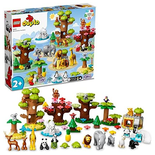 레고(LEGO) 듀푸로 듀푸로가 기다려 세계의 동물 10975 장난감 블럭 선물 유아 아카창 동물 동물 사내 아이 소녀 2세 이상