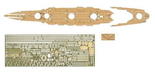 청도 Aoshima 문화 교재사 1/700 워터 라인 시리즈 디테일 업 파트 일본 해군 전함 후소우1944 용목제 갑판 에칭 프라모델용 (옵션택)