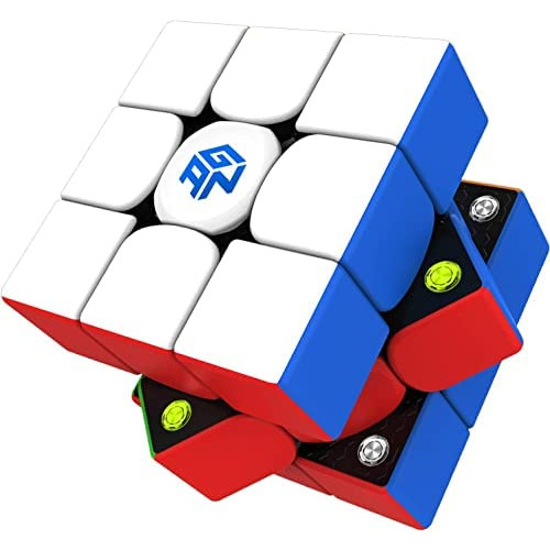 매직 큐브 GAN Monster Go MG3M 경기용 큐브 3x3x3 자석 내장초 스무스일본어 공략법/정규품GANCUBE의 서브 브랜드 마그넷판 경기 품질 MG3 3x3 국제 표준 배색 스티커 레스 고속 positioning (옵션택1)