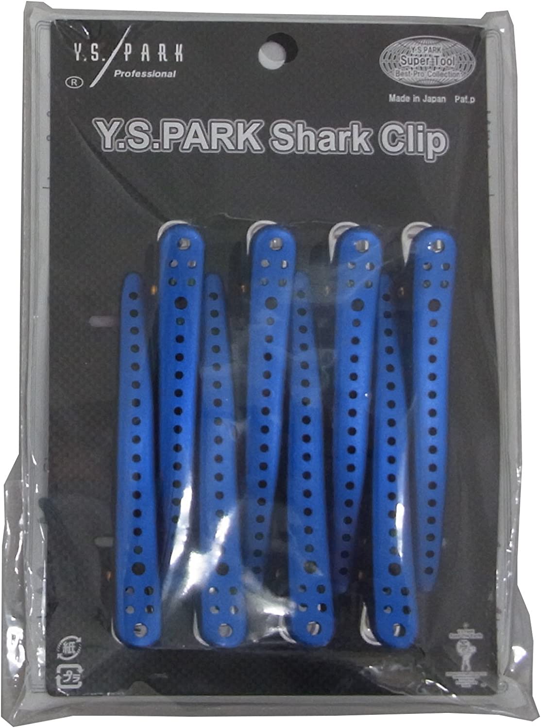 Y.S.PARK 샤크 상어 클립 8개입 블루메탈