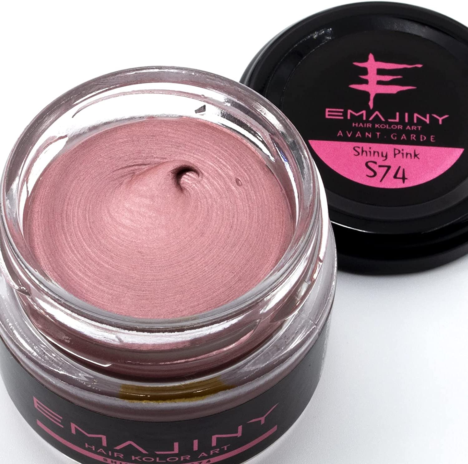 EMAJINY Shiny Pink S74 엠마지니 샤이니 핑크 컬러 왁스 복숭아 36g일본제무향료샴푸로 살짝 씻어낼 수 있는 1일 화려한 머리
