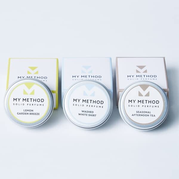 마이메소드 솔리드 퍼퓸 고체 향수 12g 3종 세트 레몬 가든 브리즈 & 워시드 화이트 셔츠 & 시저스널 애프터눈티