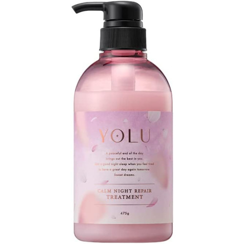 봄 한정 YOLU  사쿠라 트리트먼트 캠나이트 리페어 475g 츄베로즈 향기 데미지 케어 농밀 보수