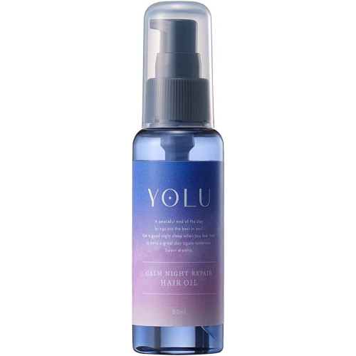 YOLU 요루 | 헤어 오일【컴나이트 리페어】80ml 야간 미용 씻어내지 않는 트리트먼트 헤어 트리트먼트 스타일링용 남성 여성