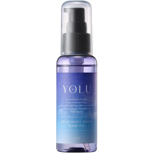 YOLU 요루 | 헤어 오일【릴랙스 나이트 리페어】80ml 야간 미용 씻어내지 않는 트리트먼트 헤어 트리트먼트 스타일링용 남성 여성