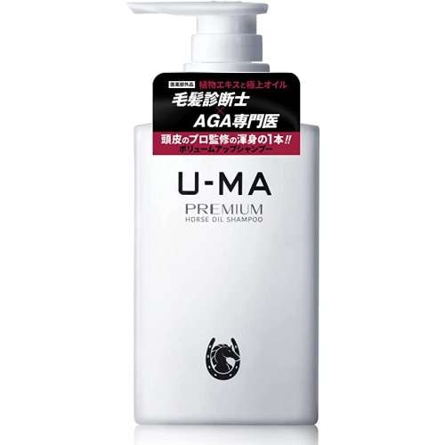 U-MA 우마 샴푸 프리미엄 【AGA 전문의 × 모발진단사】성분 감수 약용 스칼프케어 에이징케어 아미노산 마유 식물 오일 논실리콘 일본제 300ml【의약부외품】