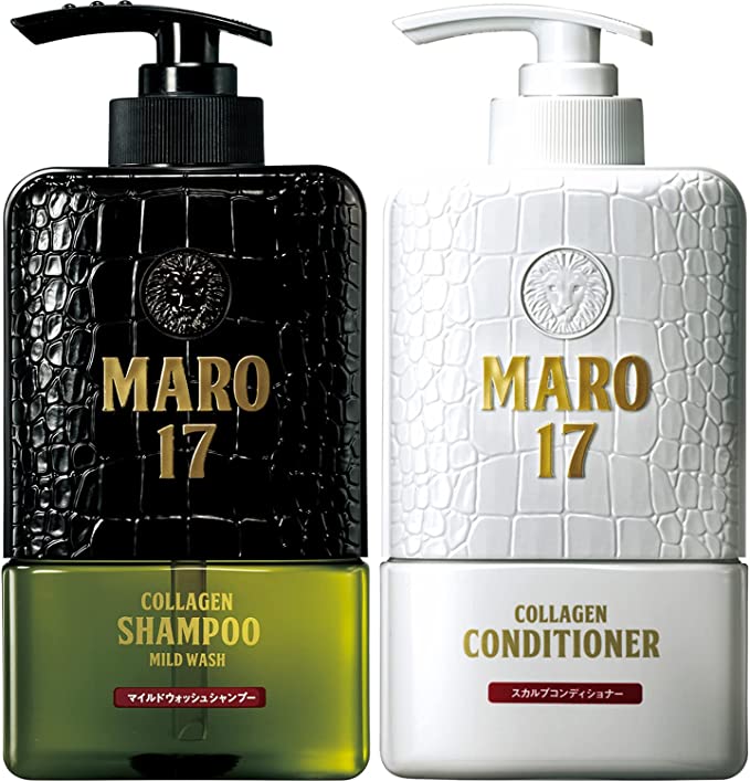 【세트 구매】MARO17 (마로17) 스칼프 콜라겐 샴푸 마일드 워시 씻어내는 타입 350ml & 스칼프 콜라겐 컨디셔너 씻어내는 타입 350ml