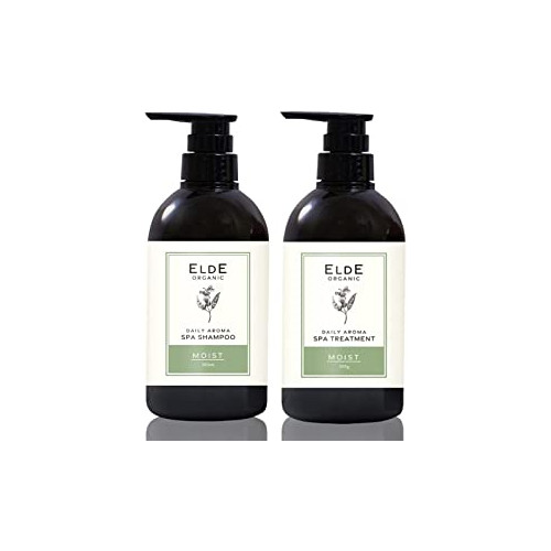 ELDE 유기농 샴푸 500ml 트리트먼트 500g 세트 아로마향 탈모 가지털 손상 보수 두피 케어 허벌 보태니컬 성분 아로마 스파 릴랙스 마사지