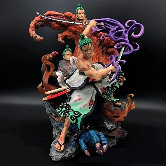 로로노아 조로 Roronoa Zoro 오니노시마 도깨비불 발광 가능한 원피스 피규어 GK 애니메이션 모델 주변