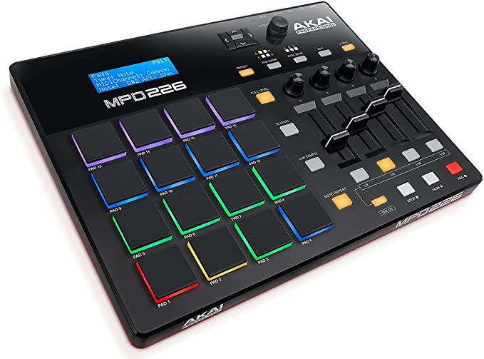 AKAI 프로페셔널 MPD226 - 16개의 RGB MPC 드럼 패드 완전 할당 가능한 운영 준비 제어 및 소프트웨어 패키지가 포함된 USB MIDI 컨트롤러