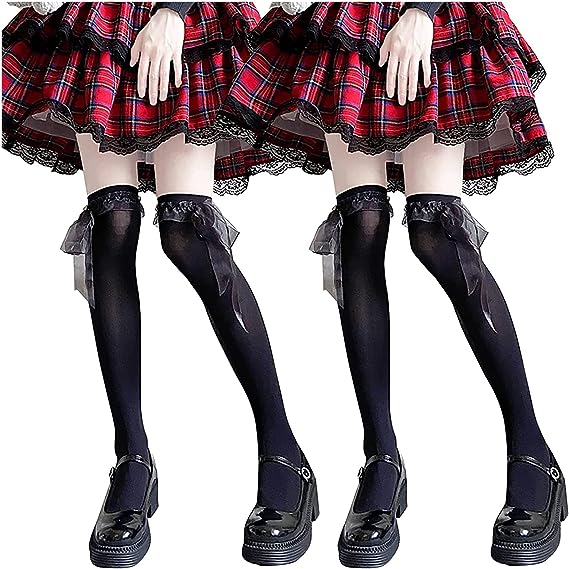 코랄웨이 니하이삭스 여성 오버니삭스 착압 부드러움 무지 통학 양말 70cm 허벅지 길이 cosplay나 교복용 검은 긴 블랙