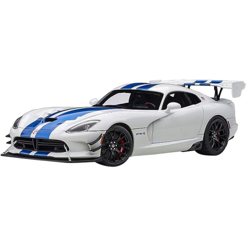 AUTOart 1/18 닷지 바이퍼 GTS-R 코메모라티브 에디션 ACR 펄화이트/블루스트라이프 완제품 71731