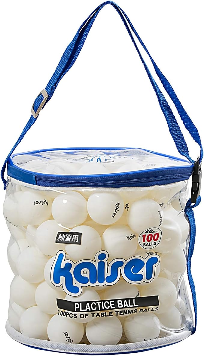 Kaiser 카이저 탁구 볼 100P 세트 KW-252 케이스 포함 연습용