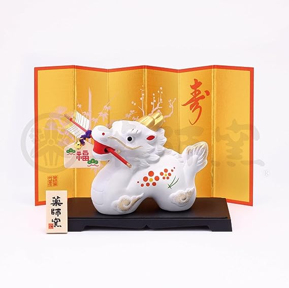 야쿠시가마(yakushigama) 긴사이 초복진 파마야츠케 [86] 간지 2024년 달 신년 장식물 인테리어 행운