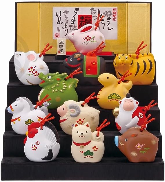 금채초복수십이지단 장식(토령, 대)[높이 각 5.57cm×가로건 각 5.57cm]