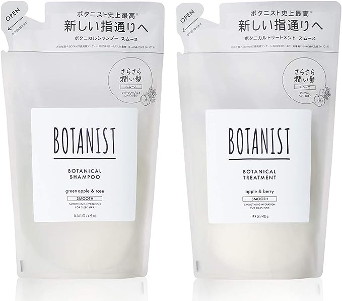 BOTANIST 보타니스트 | 샴푸 트리트먼트 세트 리필 [스무스] 보태니컬 헤어케어 컨디셔너 맨즈 레이디스