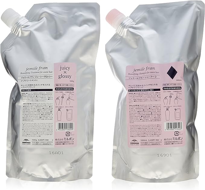 밀본 제밀프란 샴푸 다이아 D 1000ml + 트리트먼트 쥬시 글로시 1000g 리필용 세트