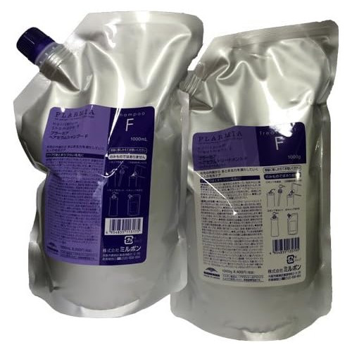 밀본플라미아헤어세럼샴푸 F 1000ml 트리트먼트 리필용 세트